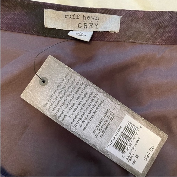 Ruff Hewn Purple Plaid Midi Skirt - Picture 7 of 12